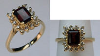 Garnet and Diamond Ring