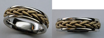 Braided Wedding Band in 14kt Gold