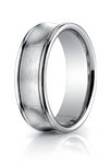 14kt White Gold Concave Wedding Band by Benchmark