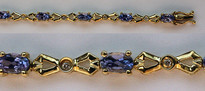 Tanzanite Bracelet in 14kt Gold with Diamonds
