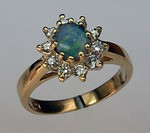 Opal Ring with Diamonds R423