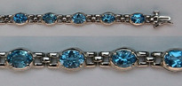 14kt Gold Blue Topaz Bracelet 42ST