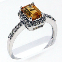 14kt Gold Citrine and Diamond Ring 4013479