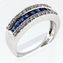 1.10ct Sapphire Ring with Diamonds