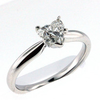 14k White Gold Engagement Ring with .70ct Center Diamond