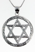 14kt White Gold Jewish Star