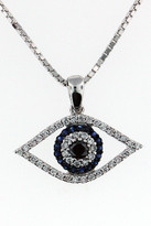 14kt White Gold Diamond Evil Eye