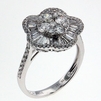 1.35ct Diamond Clocktail  Ring in White Gold