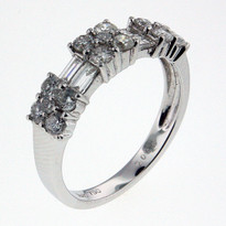 1.01ct Diamond Cluster Ring in White Gold