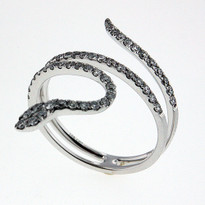 Diamond .51ct Snake  Ring in White Gold