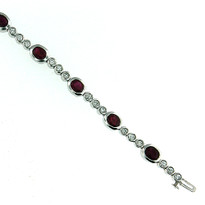 18k White Gold Ruby  Bracelet with 6.75ct Ruby