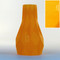 Translucent orange PLA vase high resolution print