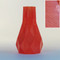 Translucent red PLA vase high resolution print