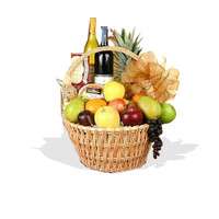 Fruit, Cheese, White Wine And Red Wine Hamper