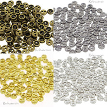 3mm Round Doll Clothes Sewing Sew On Plated Metal Miniature Buttons with Rim 60 Pieces