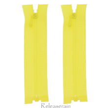 4" Tiny Separating DIY Doll Clothes Jacket Nylon Coil Size #0 Open End Sewing Zippers Yellow Set of 2 Pieces