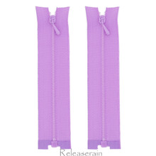 4" Tiny Separating DIY Doll Clothes Jacket Nylon Coil Size #0 Open End Sewing Zippers Lavender Set of 2 Pieces