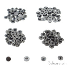 6mm Charcoal Brass S-Spring Press Studs Popper Snap Fasteners 30 Sets For DIY Doll Clothes