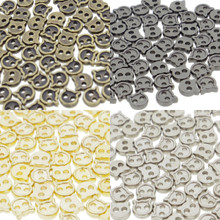 4mm Kitty Cat Shaped DIY Doll Clothes Sewing Sew On Plated Metal Miniature Buttons Bronze Charcoal  Gold Silver 4 Colors Each  Color 15 Pieces (Total 60 Pieces)
