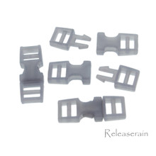 Outer 6x16mm Inner Diameter 4mm DIY Doll Clothes Sewing Plastic Side Release Buckles Grey 20pcs