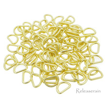 6mm Inner Diameter DIY Doll Clothes Sewing Metal D Ring Buckles Gold 100pcs
