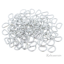 6mm Inner Diameter DIY Doll Clothes Sewing Metal D Ring Buckles Silver 100pcs