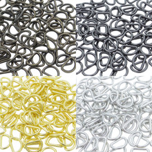 6mm Inner Diameter DIY Doll Clothes Sewing Metal D Ring Buckles 4 Colors Each Color 50 Pieces (Total 200 Pieces)