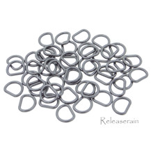 4mm Inner Diameter DIY Doll Clothes Sewing Metal Miniature D Ring Tiny Buckles Charcoal  50pcs
