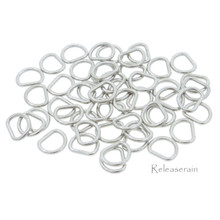4mm Inner Diameter DIY Doll Clothes Sewing Metal Miniature D Ring Tiny Buckles Silver 50pcs