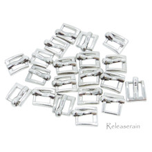 7x8mm Inner 4mm DIY Doll Clothes Silver Sewing Metal Rectangle Heel Bar Buckles 20pcs