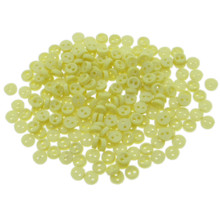 Releaserain 3mm Yellow Tiny Round Doll Clothes Sewing Plastic Buttons with Rim Set of 50