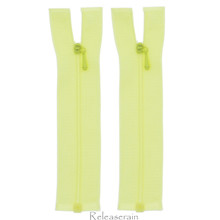 4" Tiny Separating DIY Doll Clothes Jacket Nylon Coil Size #0 Open End Sewing Zippers Lemon Yellow Set of 2 Pieces