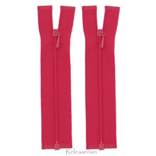 4" Tiny Separating DIY Doll Clothes Jacket Nylon Coil Size #0 Open End Sewing Zippers Red Set of 2 Pieces