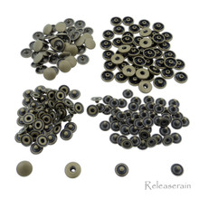 8mm Bronze Brass S-Spring Press Studs Popper Snap Fasteners 50 Sets For DIY Doll Clothes