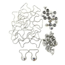 7mm Overall Buckle 3mm Mushroom Rivet Silver 20 Sets For DIY 1/8 and 1/12 Scale BJD Doll Clothes