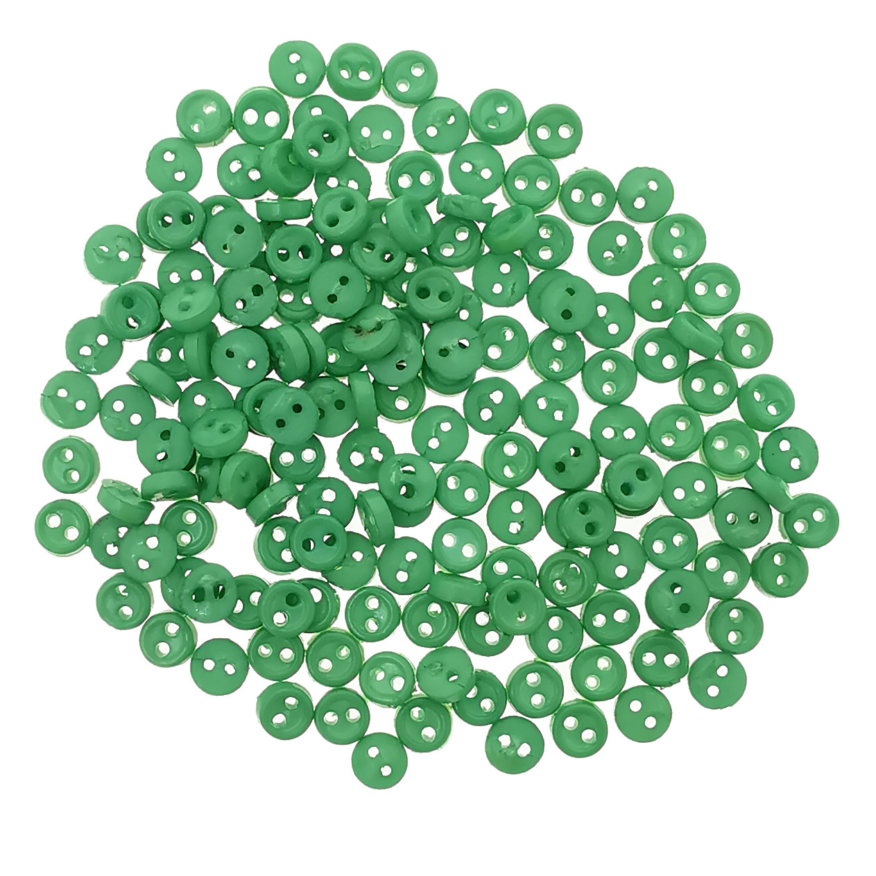Releaserain 3mm Green Tiny Round Doll Clothes Sewing Plastic Buttons with  Rim Set of 50 - Releaserain