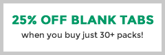 25% Off Blank Tabs 25% Off Blank Dividers tabs