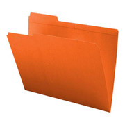 Top Tab Colored File Folder - Orange - 2