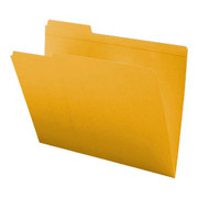 Top Tab Colored File Folder - Yellow - 2