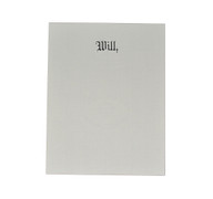 Letter Size Will First Page Engraved "Will,"