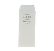 Letter/Legal Will Envelope Engraved "The Last Will and Testment of"