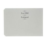 Letter Size Will Cover Engraved "The Last Will and Testment of"