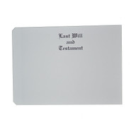 Letter Size Will Cover Engraved "Last Will and Testment"