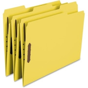 Smead 12940 Yellow Colored Fastener File Folders with Reinforced Tabs