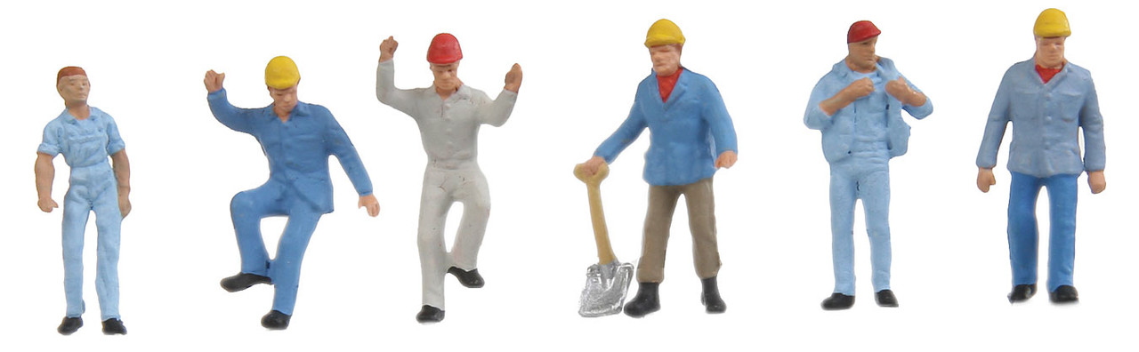 Preiser HO Scale Model Figure//People Set People Working Street Repair Crew 4-Pk