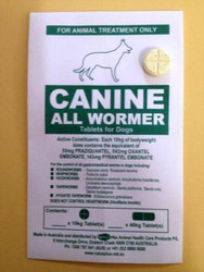 Canine All Wormer - Worming Tablet for Dogs - One Tablet treats 10kilo