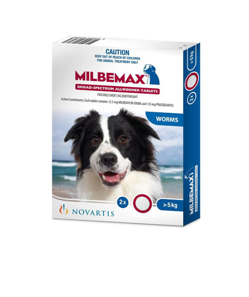 Milbemax Allwormer For Dogs Over 5kg ( 2 TABLETS per box) Love A Dog