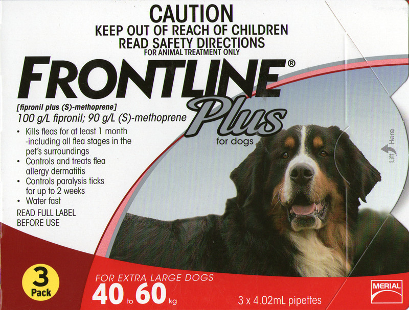 frontline plus extra large dog