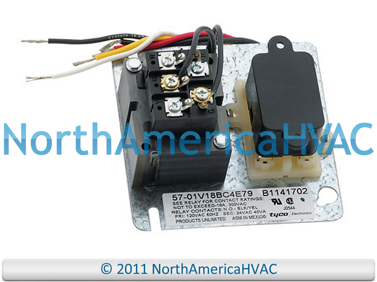 Tyco Janitrol Goodman Amana Furnace Fan Center Relay 120 24 volt 5701V18BC4E79 North America