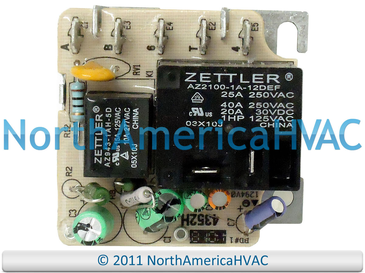 Trane Blower Motor Relay Fan Zettler 4352H RLY02807 North America